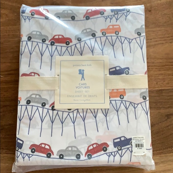 pottery barn cars sheets